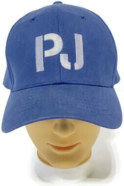 Panama Jack Signature Ball Cap Men's Size Large Blue With White Letters
